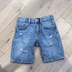Zara Kids Distressed Blue Denim Shorts